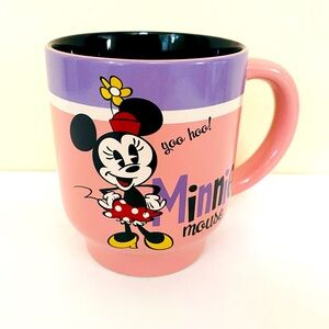 DISNEY STORE Minnie Mouse Mug Yoo Hoo! Pink Coffee Tea Cup 10 oz Vintage